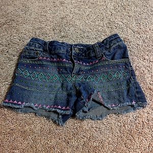 Beaded Designed Jean Shorts For Kids